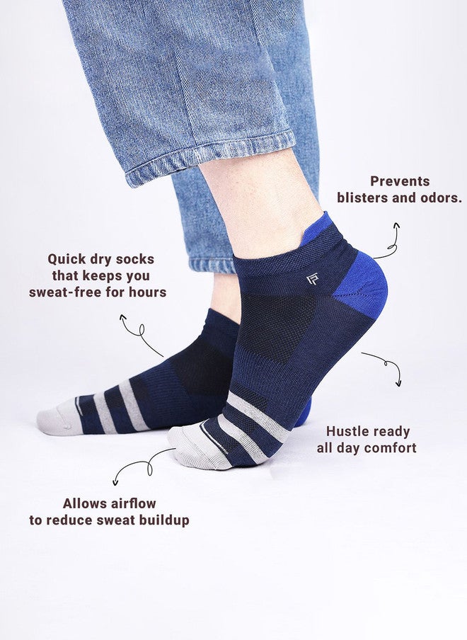 FOOTPRINTS Unisex Patterned Ankle-Length Socks - Image 3